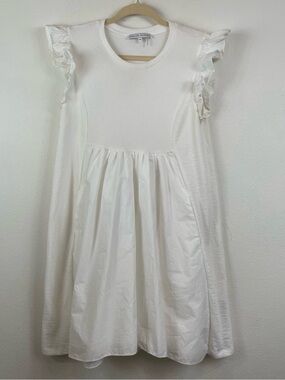 English Factory Knit Poplin Mixed Dress Size Medium